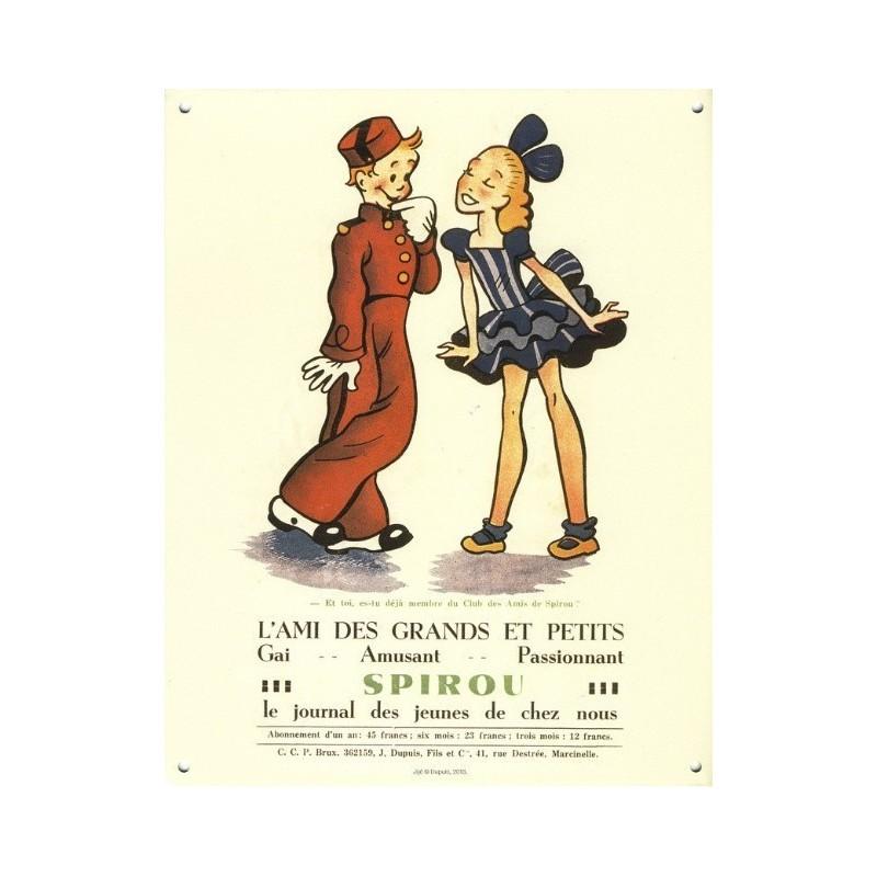 Plaque métallique Spirou 3